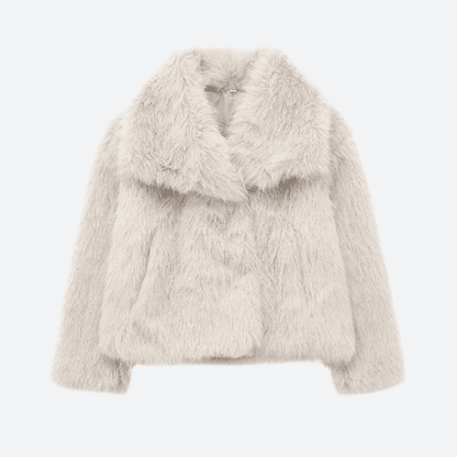 Plush Wool Mixtures Fur Coats