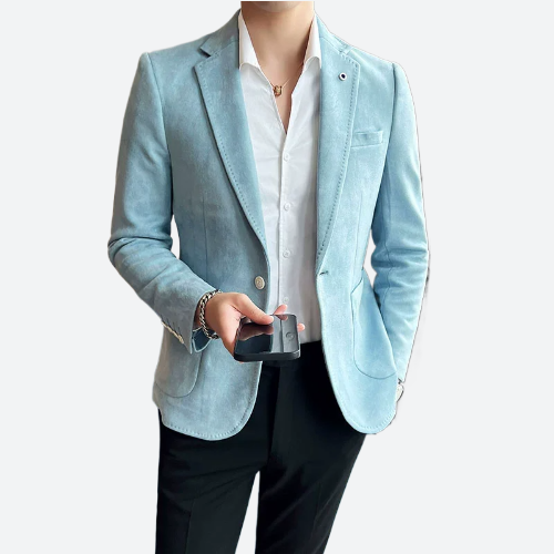 Sophisticated Suede Casual Blazer Jackets