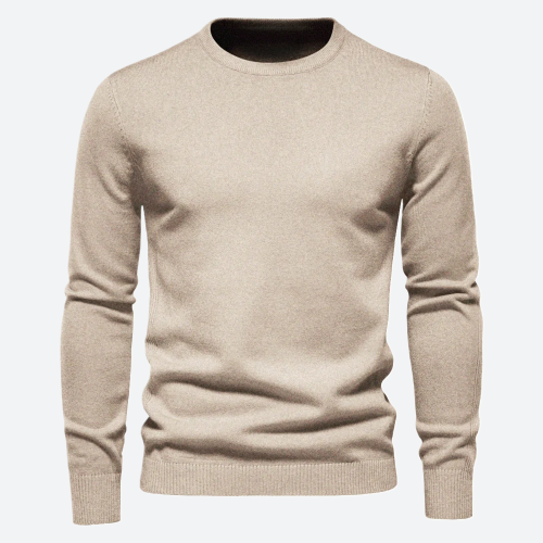 Solid Colour O-Neck Pullover Sweaters