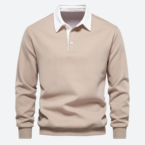 Layered Collar Cotton Casual Sweaters