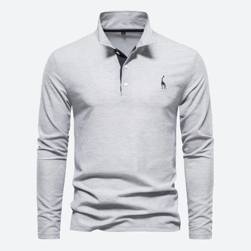 Classic Long-Sleeve Polo Henley Shirts