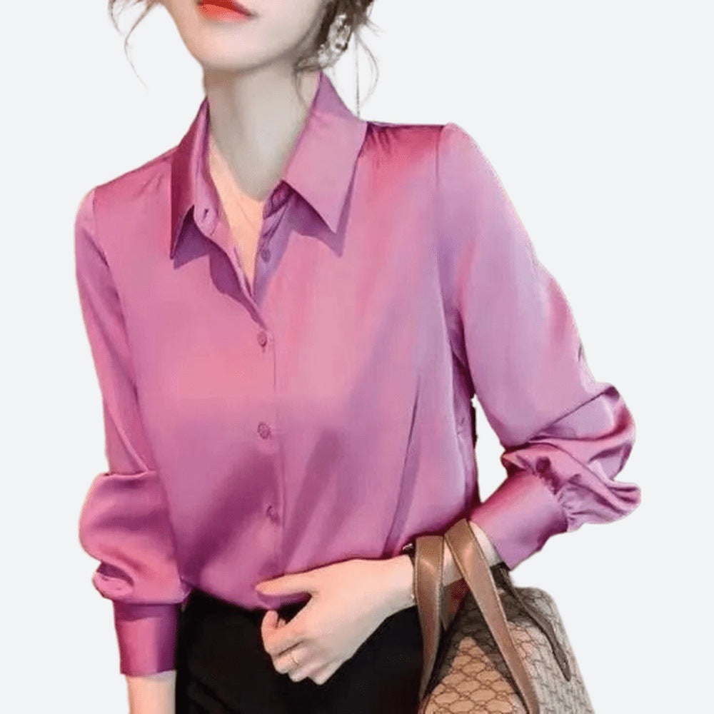 Button Up Long Sleeve Blouses