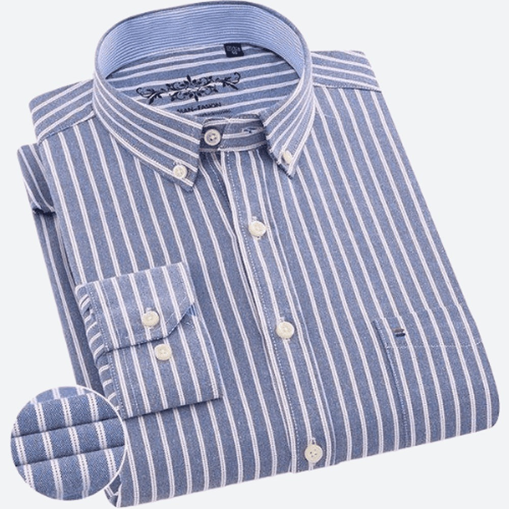 Oxford Long Sleeve Striped Shirts