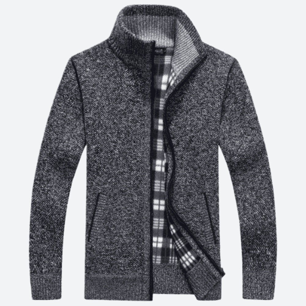 Wool Zipper Knitted Coats